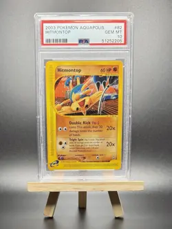 2003 POKEMON HITMONTOP NON HOLO #82 E-SERIES AQUAPOLIS PSA 10 GEM MINT WOTC - Image 1