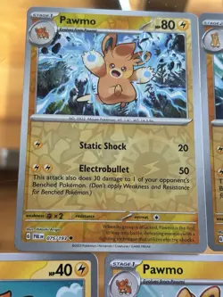 5x Pawmi Pawmo Pawmot Mini Collection Lot Pokemon TCG Lightning Type Set - Image 5