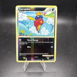Carvanha - 59/102 Triumphant Reverse Holo Common Pokemon Vintage - NM -j - Image 1