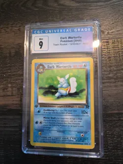 2000 Pokemon Team Rocket 1st Edition Dark Wartortle 46/82 CGC 9 - Image 1