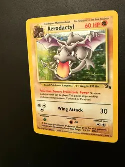 1999 Pokemon WOTC Fossil Aerodactyl HOLO RARE LP #1/62 - Image 4