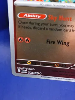2026 Pokemon - TALONFLAME - Reverse Holo - PERFECT ORDER - 014/088 NM - Image 2