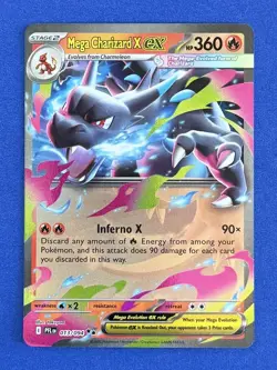 Mega Charizard X EX 013/094 ME02: Phantasmal Flames Pokemon TCG NM - Image 1