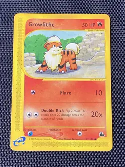 Growlithe 62/144 Skyridge Common Regular Pokemon TCG LP - Image 1