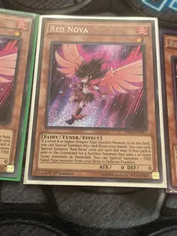 Yugioh 3x Red Nova Secret Rare 1st Edition - Image 2