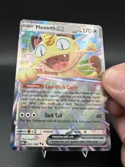 2026 Pokemon Meowth ex 062/088 ME03 Perfect Order Holo EN English - Image 2