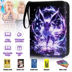 For Pokemon Card 4 Grids Trading Card Album, Card Collection Binder 400 Slots - Image 1