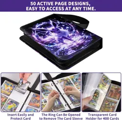 For Pokemon Card 4 Grids Trading Card Album, Card Collection Binder 400 Slots - Image 3