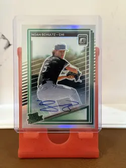 2025 Panini Donruss Noah Schultz Holo Rated Prospects Auto Optic Signatures #200 - Image 1