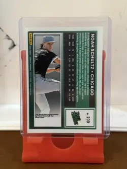 2025 Panini Donruss Noah Schultz Holo Rated Prospects Auto Optic Signatures #200 - Image 2