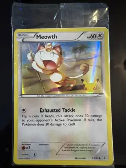 Meowth 53/83 Pokemon TCG Generations 20th Anniversary Stamp Promo Sealed Rare - Image 1
