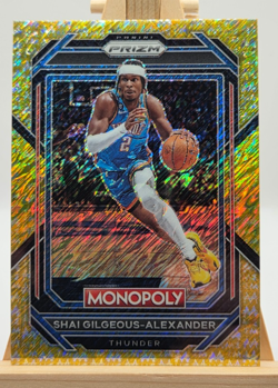 22-23 Panini Prizm Monopoly - Shai Gilgeous-Alexander #62 Gold Money Prizm /500 - Image 1