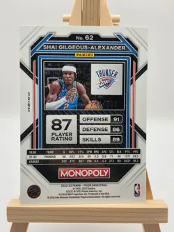 22-23 Panini Prizm Monopoly - Shai Gilgeous-Alexander #62 Gold Money Prizm /500 - Image 2