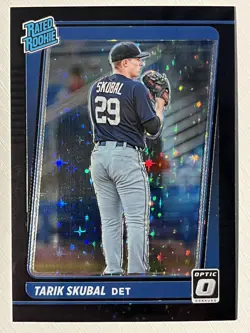 Tarik Skubal 2021 Panini Donruss Optic Black Stars RC #79 026/149 - Image 1