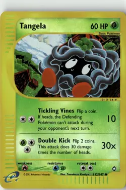 Tangela Common Aquapolis 112/147 NM - Image 1