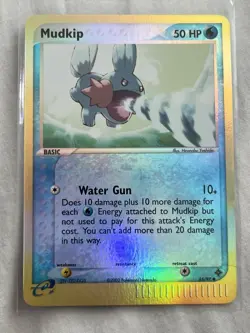 Vintage Pokemon TCG - Mudkip - Dragon 65/97 - Reverse Holo Card - Image 1
