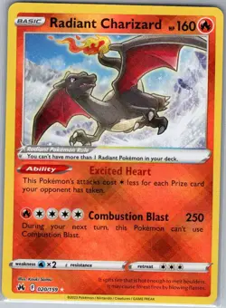 Radiant Charizard 020/159 Crown Zenith - Pokemon Card - NM - Image 1