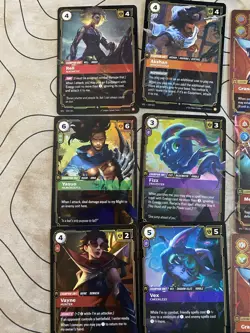 Riftbound cards, 143 normal cards, 12 lands, 9 Buff, 19 Runes, 18 Foil,20 champs - Image 3