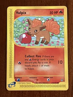 Vulpix 116/147 Non Holo Aquapolis E-Reader Pokemon Card - Image 1
