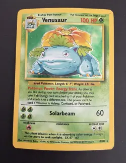Vintage 1999 Pokemon Holo Lot 7 Cards – Base Set Venusaur Machamp Clefairy WOTC - Image 2