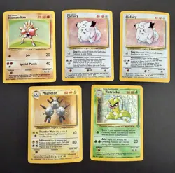 Vintage 1999 Pokemon Holo Lot 7 Cards – Base Set Venusaur Machamp Clefairy WOTC - Image 5