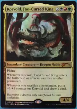 Korvold, Fae-Cursed King (2024 Lunar New Year Promo) FOIL NM MTG CARD (513583) - Image 1