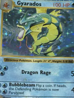 1999 Pokemon Shadowless Gyarados Holo 6/102 Base Set WOTC Card VG / LP 🔥📈 - Image 2