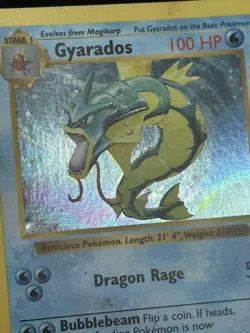 1999 Pokemon Shadowless Gyarados Holo 6/102 Base Set WOTC Card VG / LP 🔥📈 - Image 3