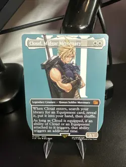 Cloud, Midgar Mercenary 0375 (Borderless) - MTG - Final Fantasy Regular - Image 1
