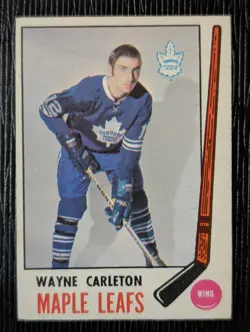 1969-70 OPC #184 Wayne Carleton - Toronto Maple Leafs - Image 1