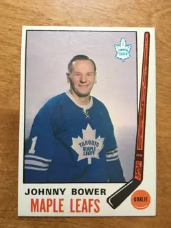 1969-70 O-Pee-Chee Johnny Bower Toronto Maple Leafs #187 - Image 1