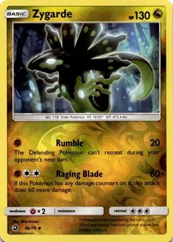 Pokemon Zygarde 49/70 Dragon Majesty Reverse Holo Uncommon VLP/NM - Image 1
