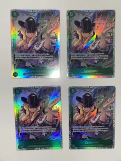4x Cavendish EB01-017 SR Playset NM EB-01 Memorial Collection One Piece TCG - Image 1