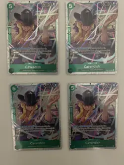 4x Cavendish EB01-017 SR Playset NM EB-01 Memorial Collection One Piece TCG - Image 2