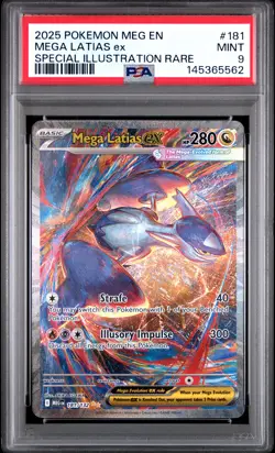 2025 POKEMON MEG EN-MEGA EVOLUTION #181 MEGA LATIAS EX PSA 9 - Image 1