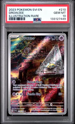 2023 POKEMON SVI EN-SCARLET & VIOLET ILLUSTRATION RARE #210 DROWZEE PSA 10 - Image 1