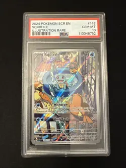 2024 Pokemon SCR En-Stellar Crown Illustration Rare #148 Squirtle PSA 10 Gem MT - Image 2