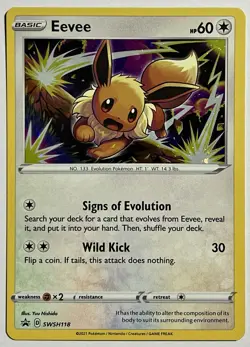 Eevee SWSH118 (NM) Cosmos Holo Sword & Shield: Black Star Promo 2021 Pokemon TCG - Image 1