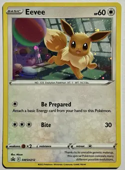 Eevee SWSH212 (LP) Cosmos Holo Sword & Shield: Black Star Promo 2022 Pokemon - Image 1
