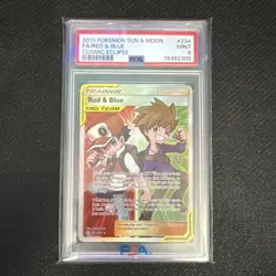 Pokemon Red & Blue 234/236 Cosmic Eclipse Full Art Ultra Rare Holo PSA 9 - Image 1
