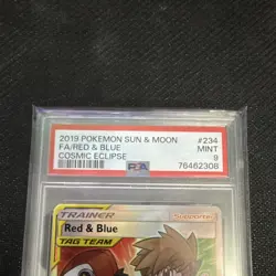 Pokemon Red & Blue 234/236 Cosmic Eclipse Full Art Ultra Rare Holo PSA 9 - Image 2