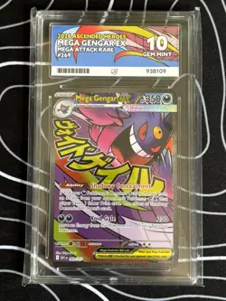 Mega Gengar ex 269/217 ACE 10 Gem Mint Mega Attack Pokemon *Perfect Sub Grades* - Image 1