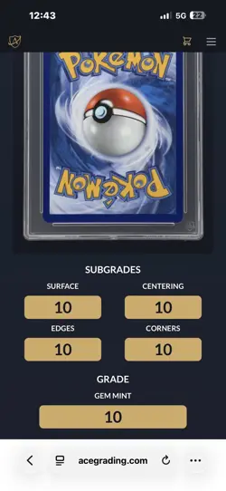 Mega Gengar ex 269/217 ACE 10 Gem Mint Mega Attack Pokemon *Perfect Sub Grades* - Image 2