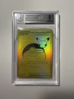 Pokemon Sword And Shield Celebrations Poke Ball Black Star Promo #SWSH146 BCCG 9 - Image 1