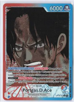 Portgas D Ace OP13-002 Alt Art Leader Carrying On His Will One Piece TCG AA - Image 1