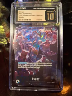✨2025 One Piece 2nd Anniversary Buggy LEADER ~ PRISTINE / PSA 10 ~ OP09-042 ✨ - Image 1