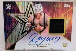 2025 Topps WWE Universe Rey Mysterio Superstar Relic Signatures On Card Auto /99 - Image 1