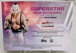2025 Topps WWE Universe Rey Mysterio Superstar Relic Signatures On Card Auto /99 - Image 2