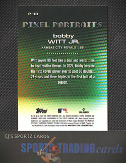 2025 Bowman's Best Bobby Witt Jr. #P-13 Pixel Portraits Kansas City Royals - Image 2