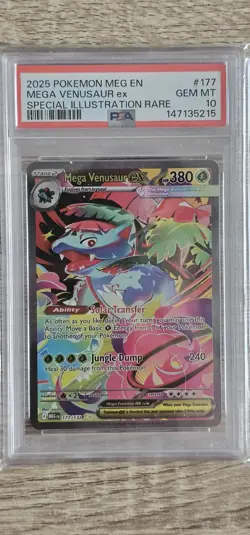 Pokemon Card - Mega Evolutions Venusaur EX 177/132 Special Illustration PSA 10 - Image 1